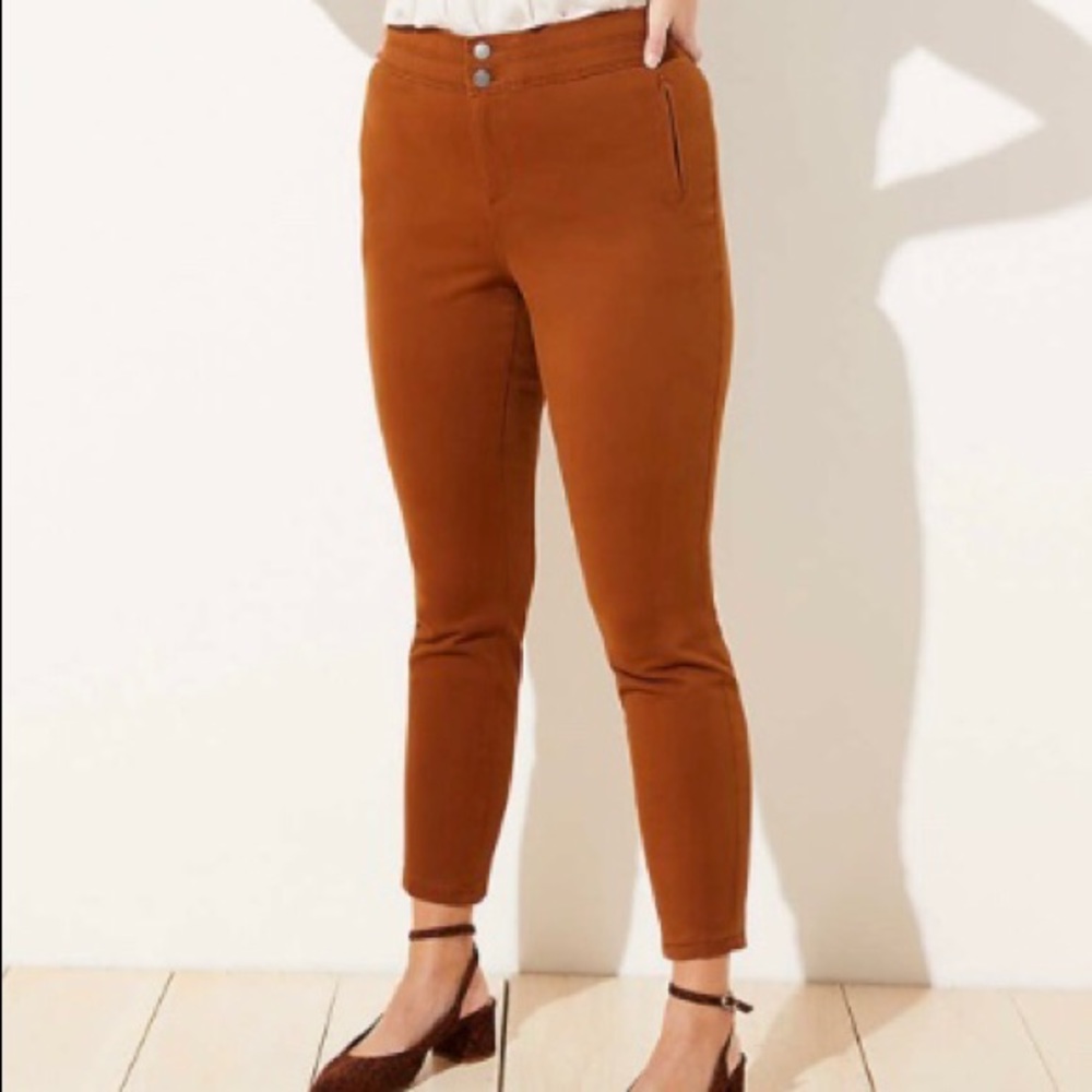 NWT Loft Plus Size High Waist Skinny Sateen Pants